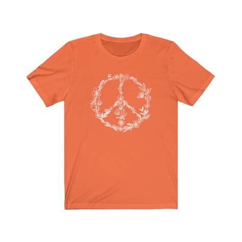 Floral Peace Sign Hand Drawn T Shirt Floral Peace Tee Franknicitees