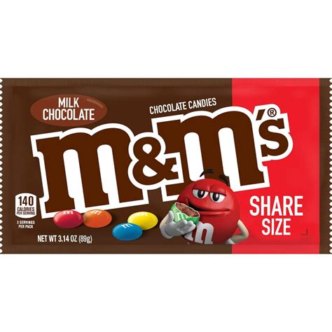 Mandms Milk Chocolate Summer Candy Share Size 314oz