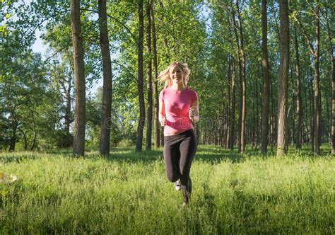 Young Girl Runner Stock Photo Image Of Leaf Nature 54388954