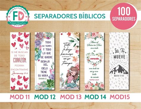 160 Separadores Bíblicos Cristianos Impresos 20 Modelos 65000 En