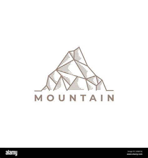 Mountain Logo Design Templatecreative Stones Icon Vector Stock Vector