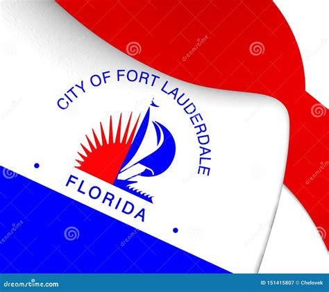 3d Flag Of Fort Lauderdale Florida Usa Stock Illustration