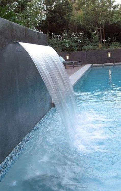 Double Excitement With These Swimming Pool Waterfall Ideas Seemhome