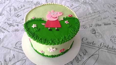 Peppa Pig Cake Buttercream Youtube