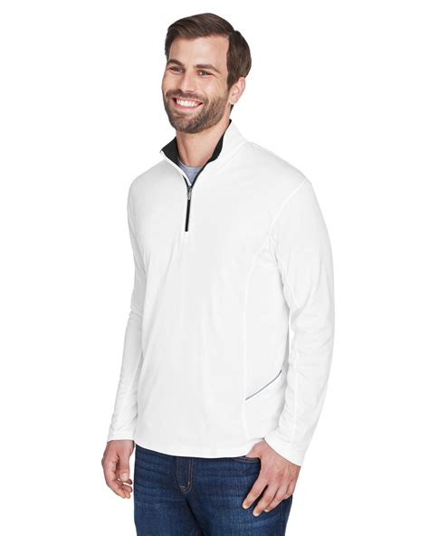 Ultraclub Mens Cool And Dry Sport Quarter Zip Pullover Alphabroder