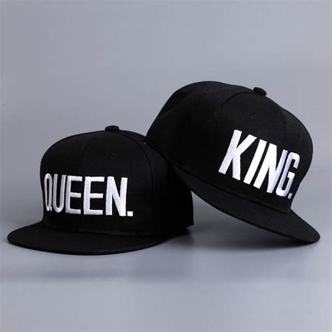Fashion King Queen Hip Hop Baseball Caps Embroider Letter Couples