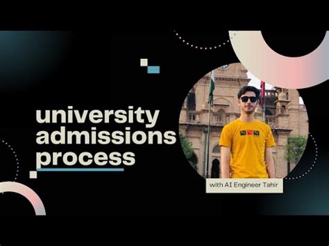 Admissions Process Of Artificial Intelligence Youtube