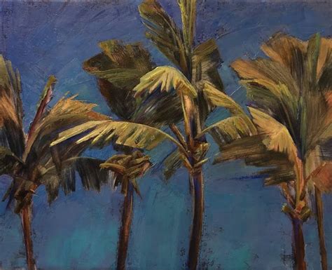 Palm Trees Original Oil Painting Gift Island Style Painting By Yuliya