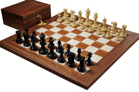 So, the light queen is positioned on a light square, and the dark queen on the dark square. 1849 Official Staunton Ebony Chess Set | Regal & Barnes