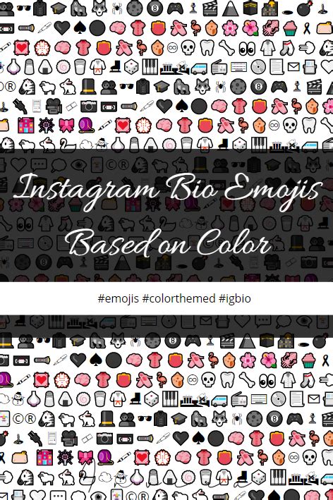 Instagram bio for couples with emoji. Instagram Bio Emojis Based on Color