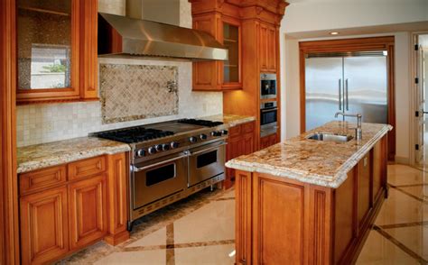 The company offers excellent natural stone materials for kitchens countertops, fireplaces, bathrooms, and other living areas. Colonial Cream Granite Countertops - Traditional - Kitchen ...