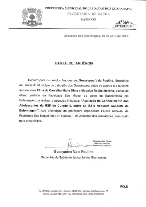 Modelo Carta De Anuencia Brasil Business Free 30 Day Trial Scribd