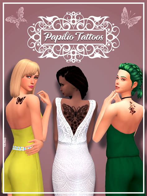 Papilio Tattoos Sims Sims 4 Sims 4 Tattoos