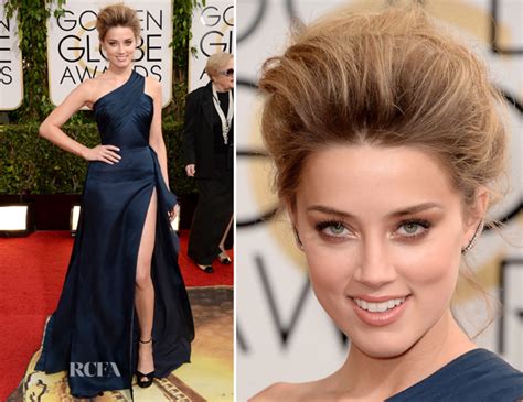 Amber Heard In Atelier Versace 2014 Golden Globe Awards Red Carpet