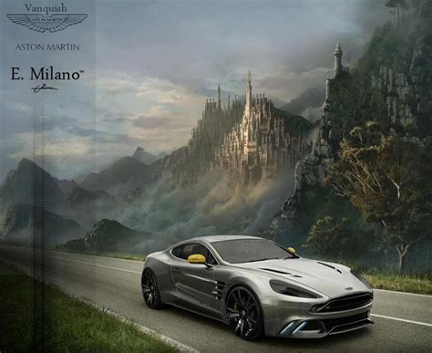 Aston Martin Vanquish Fantasy Landscape Fantasy Castle Landscape