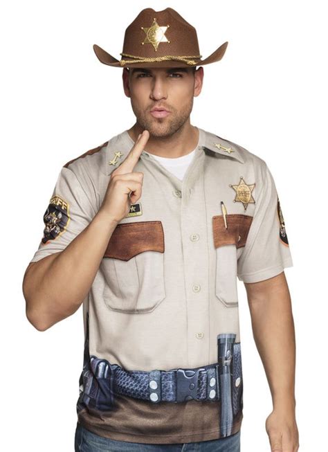 3d Shirts Western Sheriff T Shirt Fotorealistisch Sheriff Countykleur