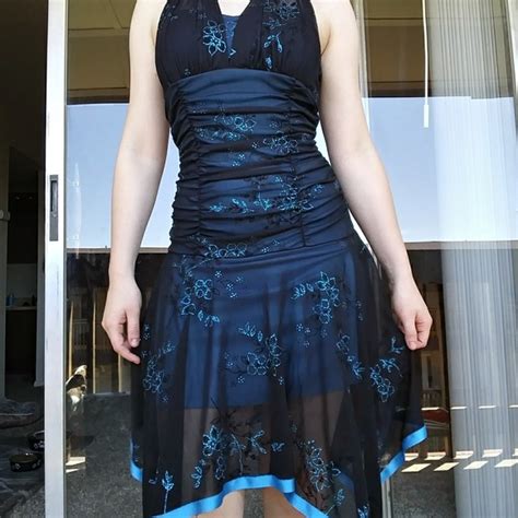 Taboo Dresses Taboo Blue Satin Prom Style Dress Poshmark