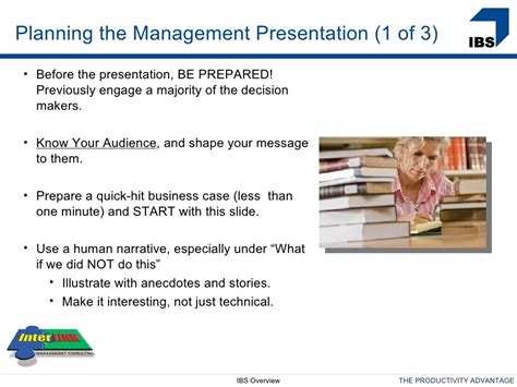 Planning The Management Presentation 1