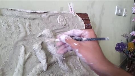 How To Make An Embossed Painting With Paper Mache Youtube