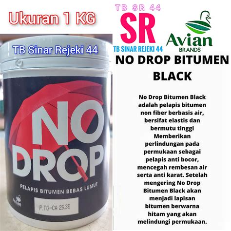 Jual Tb Sinar Rejeki No Drop Bitumen Black Kg Cat Waterproofing