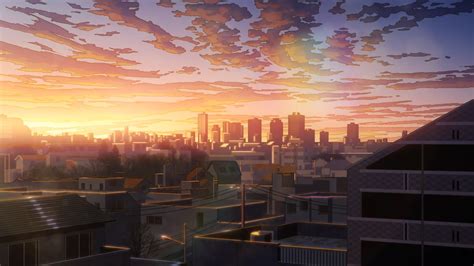 Sunset On City Hd Wallpaper Background Image 1920x1080