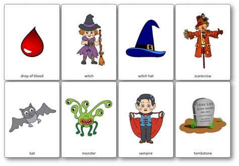 Vocabulaire Des Enfants Halloween En Anglais English Singing - Flashcards sur le thème d'Halloween en anglais - Flashcards Halloween