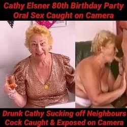 Cock Gobbling Granny Cathy Sucked Off Neighbours Cock Cum Load For