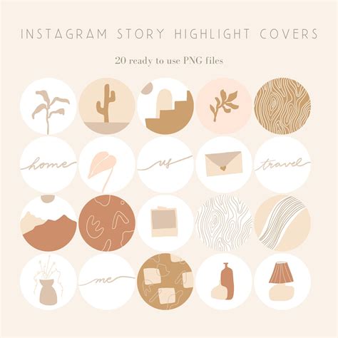 20 Boho Instagram Highlight Icons Modern Icons Boho Icons Etsy