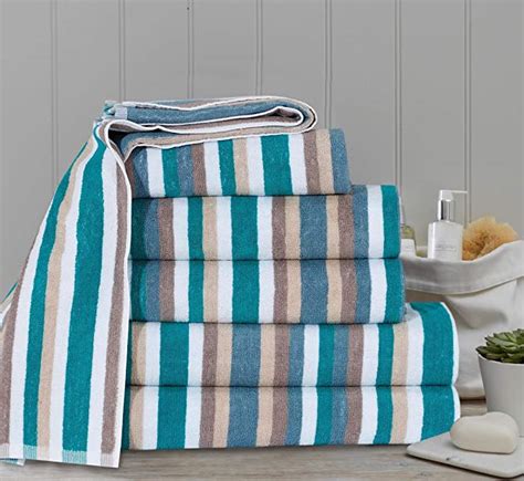 Royal Victorian Pure100 Cotton Stripe Quality 550 Gsm Bath Towel Bath