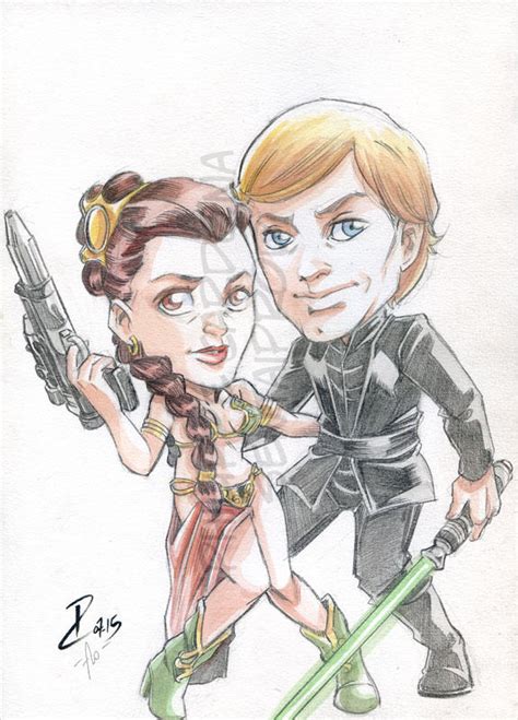 Watercolor Commission Star Wars Vi Luke And Leia By Dekarogue On Deviantart