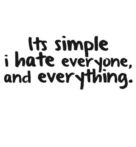Its Simple I Hate Everyone And Everything Saying Pictures
