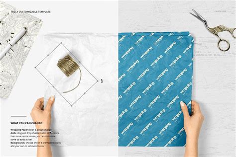 wrapping tissue paper mockup set paper mockup stationery mockup tissue paper wrapping