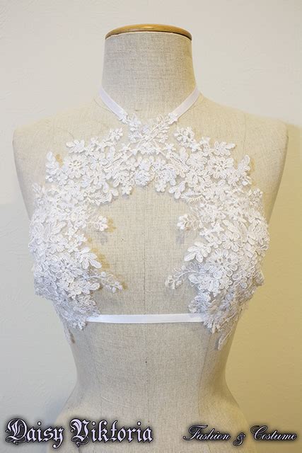 sheer white lace halter top daisy viktoria
