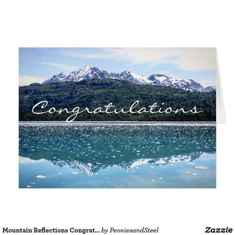 Mountain Reflections Congratulations Card Mountain