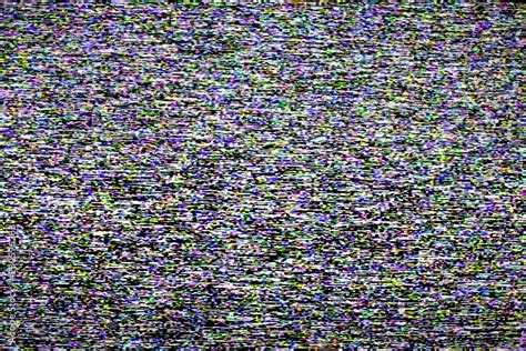 Glitch Tv Screen On Digital Television Noise And Glitch During Radio