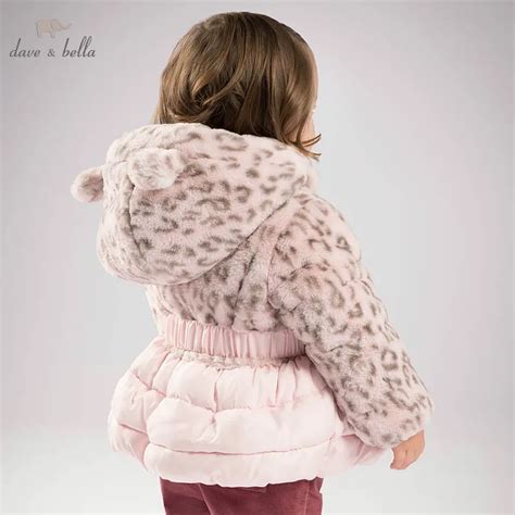 Dave Bella Winter Baby Girl Warm Jackets Toddler Hooded Outerwear
