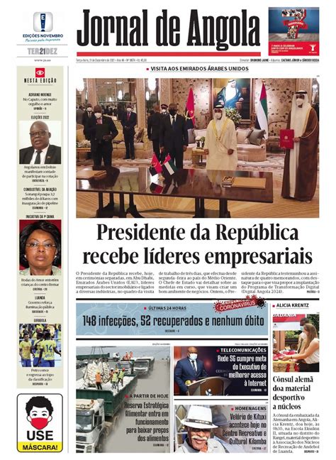 Jornal De Angola Terça 21 De Dezembro De 2021