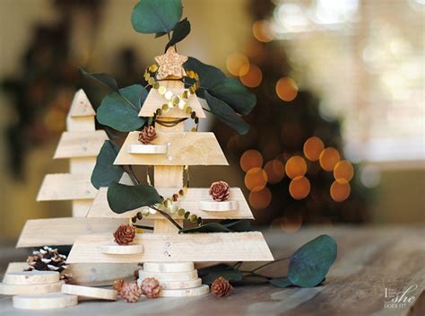 Easy diy christmas decorations table top cone tree. 14 DIY Tabletop Christmas Trees That Excite - Shelterness