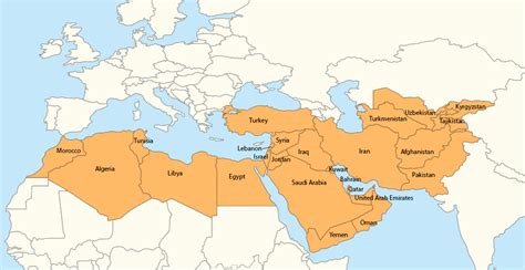 25 Asia Map Middle East Online Map Around The World