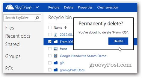 How to permanently delete files from the computer without recovery. How To Use Recycle Bin in Windows SkyDrive