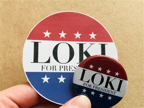 Loki For President Pin Badge Etsy