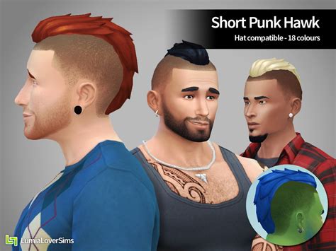 Sims 4 Hairs Lumia Lover Sims Short Punk Hawk Hairstyle