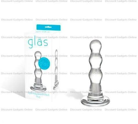 glass triple play beaded butt plug clear anal dildo sex toy probe 4890808062791 ebay