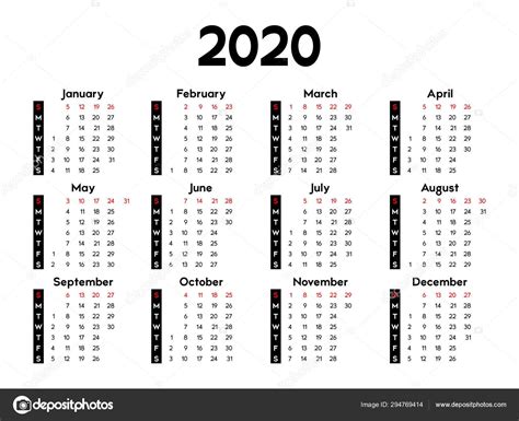 Calendar Week In 2020 Month Calendar Printable