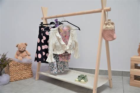 Toddler Rackmontessori Clothingmini Kids Clothes Rack Wooden Rack