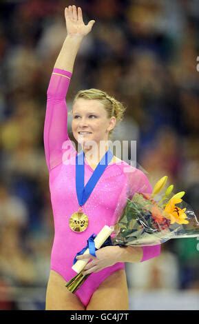 USA S Bridget Sloan Celebrates Her Gold Medal During The Women S Individual All Round Final