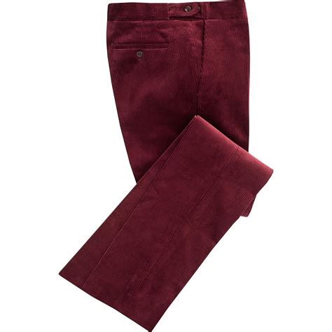 Wine Corduroy Trousers Mens Country Clothing Cordings