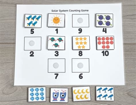 Solar System Counting Worksheet Busy Book Pages Preschool Busy Book