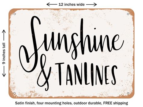Decorative Metal Sign Sunshine And Tanlines Vintage Rusty Look Michaels