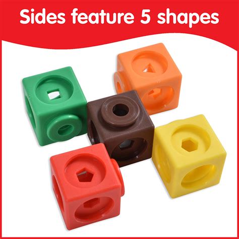 Edx Education 75166 Math Cubes Set Of 100 Fidget Linking Cubes For